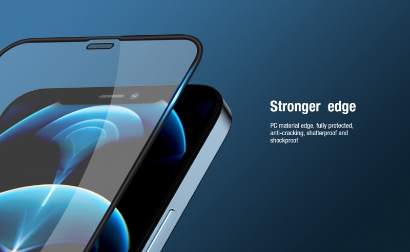 Miếng Kính Cường Lực Full iPhone 12 Pro Max Hiệu Nillkin Ultra Clear có khả năng chịu lực cao, chống dầu, hạn chế bám vân tay cảm giác lướt cũng nhẹ nhàng hơn.